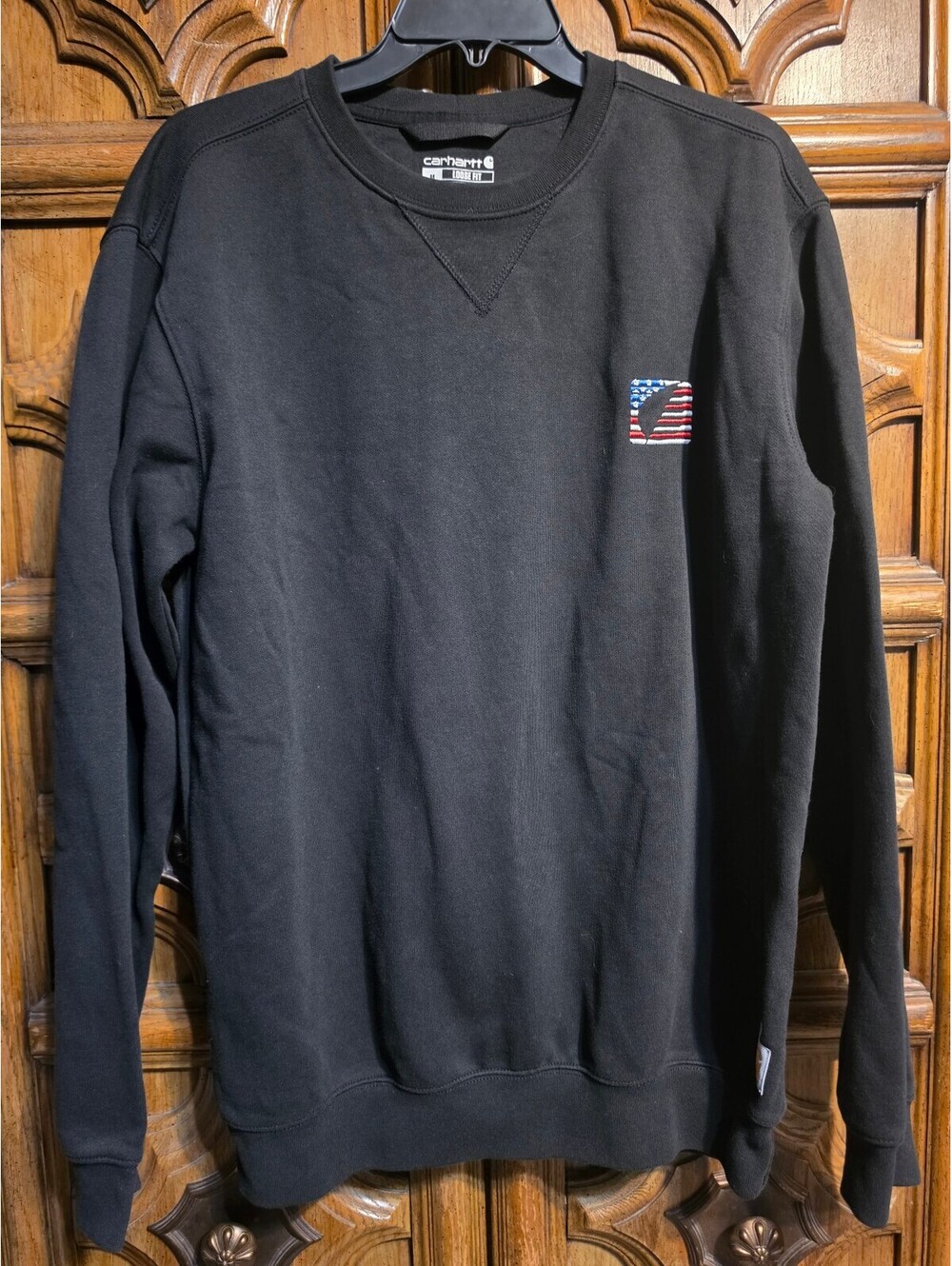 Carhartt Black American Flag Crewneck Sweatshirt
